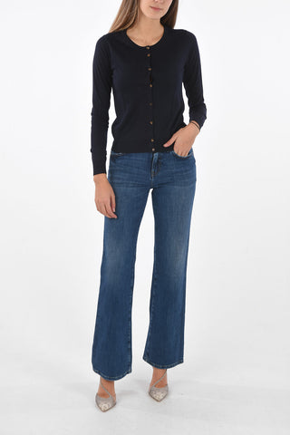 wool crew-neck cardigan