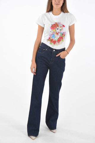 5 Pocket Boot Cut Denims with Dark Wash