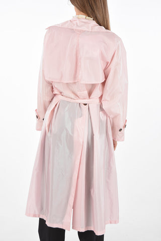 Unlined Double-breasted Trench with Belt