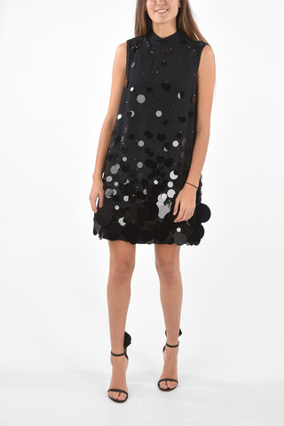 Over the Knee Sleeveless Dress with Maxi Sequines