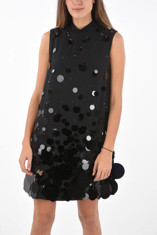 Over the Knee Sleeveless Dress with Maxi Sequines