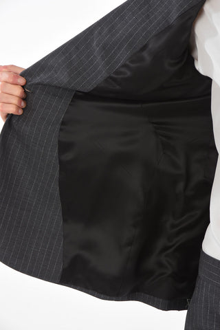 Lurex Pinstriped Single-breasted Blazer