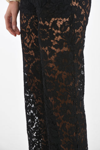 Lace Palazzo Pants with Hidden Fastening