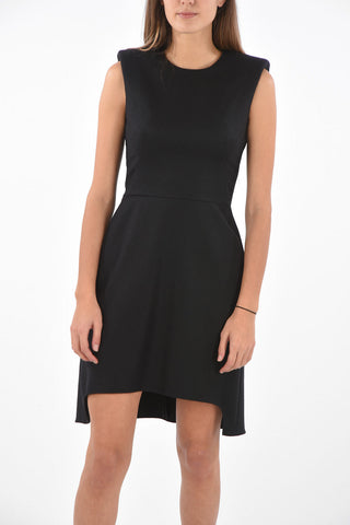 Sleeveless Flared Wool Midi Dress