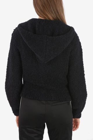 Alpaca Blend Hoodie with Maxi Zip