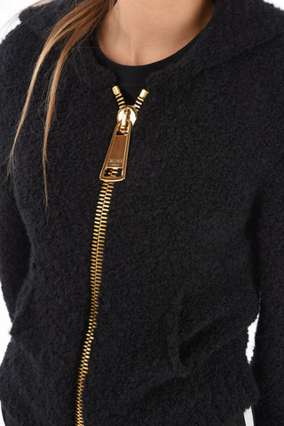 Alpaca Blend Hoodie with Maxi Zip