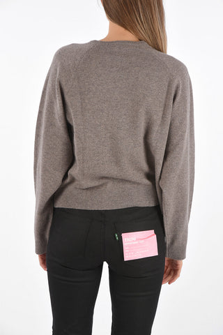 cropped BENI LS crew-neck sweater