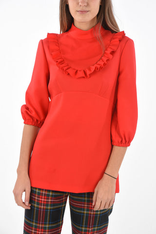 Camicia con Collo Bib e Maniche 3/4