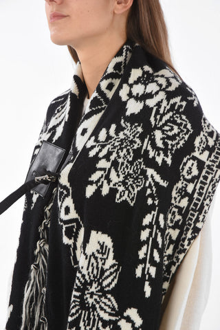 Fringed Embroidered Scarf