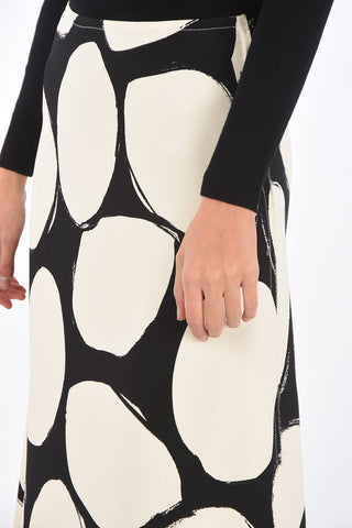 Printed Visible Seams A-Line Skirt