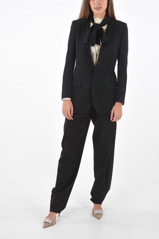 Blazer 2 Bottoni con Rever Tie Neck