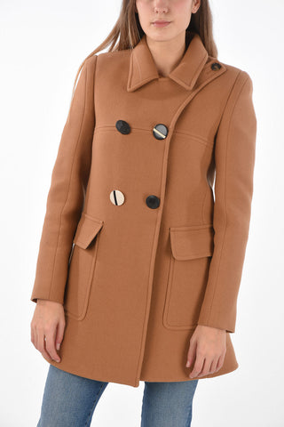 Double Breasted Coat with Snap Buttons