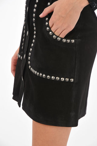 Suede ARTEMIDE Miniskirt with Studs