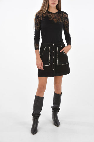 Suede ARTEMIDE Miniskirt with Studs