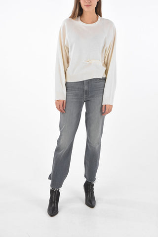 cropped BENI LS crew-neck sweater