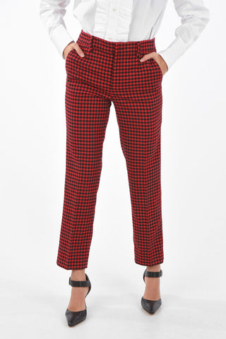 Pantaloni Gingham Slim Fit con 4 Tasche a Filo