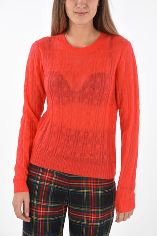 Crew Neck Cable Knit Sweater