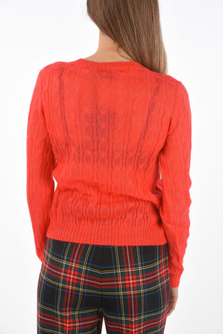 Crew Neck Cable Knit Sweater