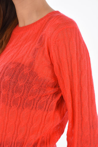 Crew Neck Cable Knit Sweater