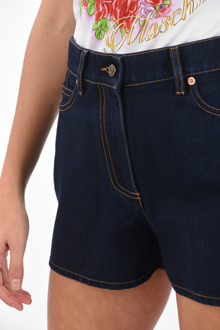 5 Pocket Denim Shorts with Belt Loops