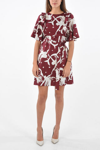 MERMAID Silk Dress with Butterfly Sleeves