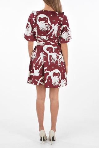 MERMAID Silk Dress with Butterfly Sleeves