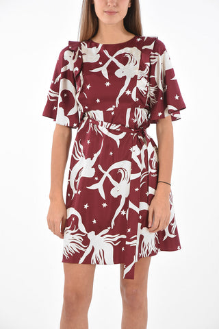 MERMAID Silk Dress with Butterfly Sleeves