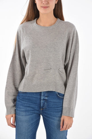 cropped BENI LS crew-neck sweater