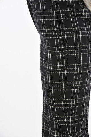 Pantaloni Regular District Check in Lana Vergine