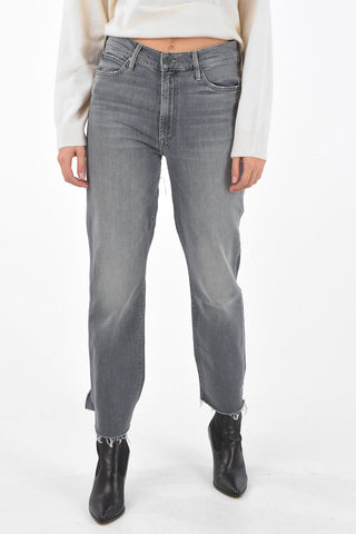stretch denim RASCAL jeans with frayed hem