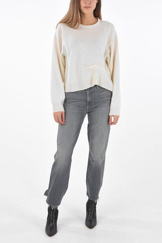 stretch denim RASCAL jeans with frayed hem