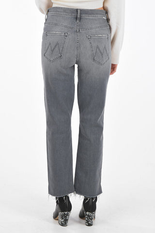 stretch denim RASCAL jeans with frayed hem
