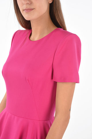Short-sleeved Flared Dress with Layered Skirt
