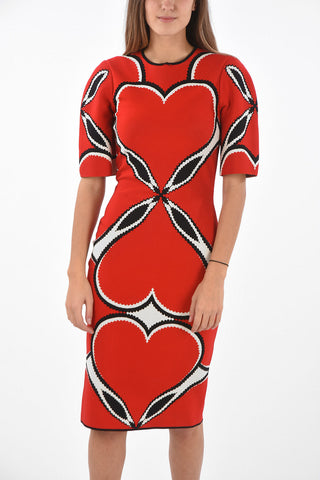 Short-sleeved CUORE LOVE Midi Sheath Dress