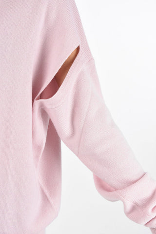 cashmere turtle-neck sweater with cut out details