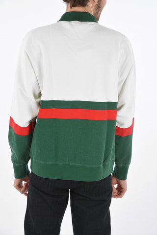 Brushed Polo Neck Sweatshirt with Breast-pocket