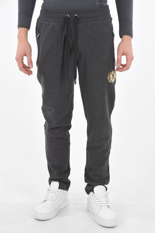 Joggers Garzati con Logo Ricamato e Applicazione