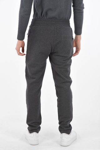 Joggers Garzati con Logo Ricamato e Applicazione