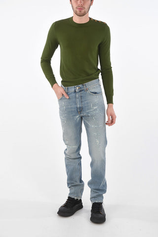 19cm vintage effect jeans