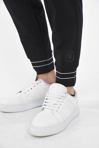 SLIM FIT Low Rise Joggers with Two Tone Ankle Bands