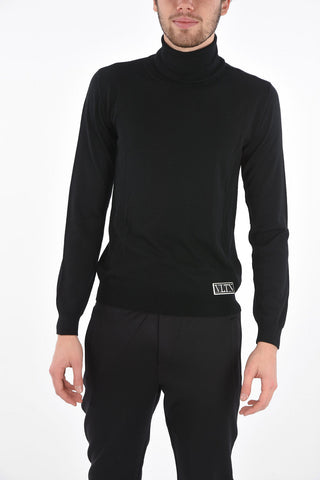 VLTN virgin wool Lightweight turtle-neck sweater