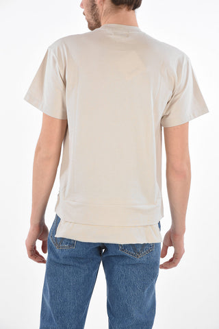 T-Shirt con Stampa e Outer Pocket con Zip