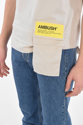 T-Shirt con Stampa e Outer Pocket con Zip