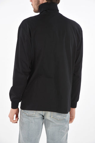 Long-sleeved Turtleneck T-Shirt with Cuffs
