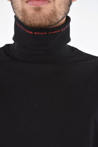 Long-sleeved Turtleneck T-Shirt with Cuffs