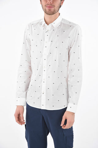 Camicia SLIM FIT MINI EYES in Cotone