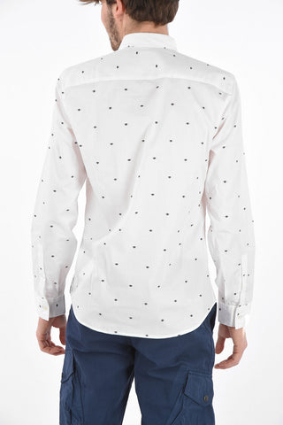 Camicia SLIM FIT MINI EYES in Cotone