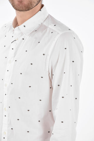 Camicia SLIM FIT MINI EYES in Cotone