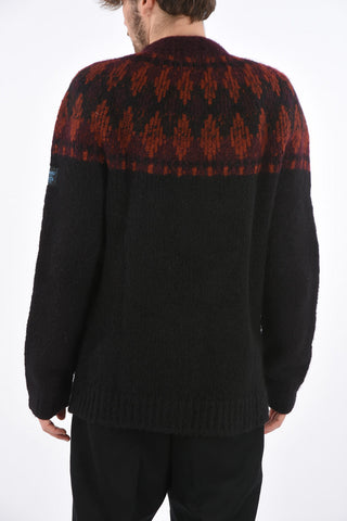 Geometric Design Crew Neck Pullover