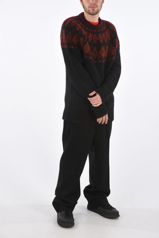 Geometric Design Crew Neck Pullover
